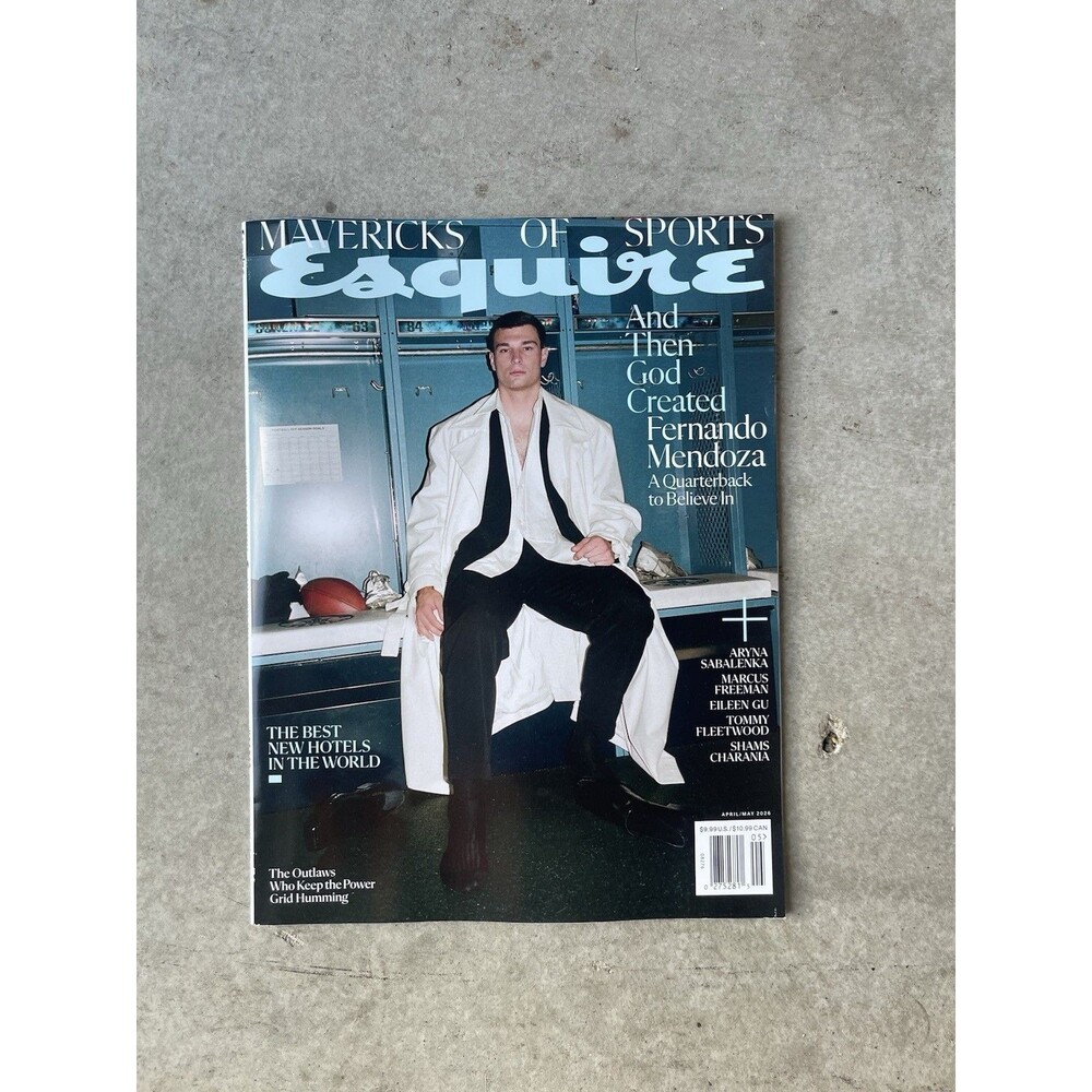 Esquire Magazine Fernando Mendoza Mavericks Of Sports April May 2026 Issue